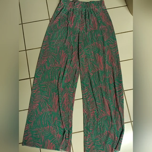 Vibrant Patterned Wide Leg Pants - Picture 1 of 6